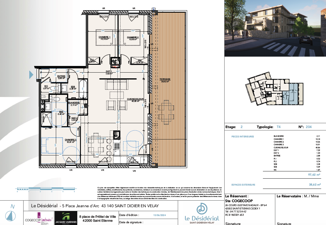 Vente Appartement à Saint-Didier-en-Velay 4 pièces