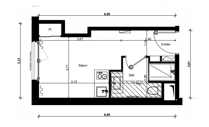 Vente Appartement à Ivry-sur-Seine 1 pièce