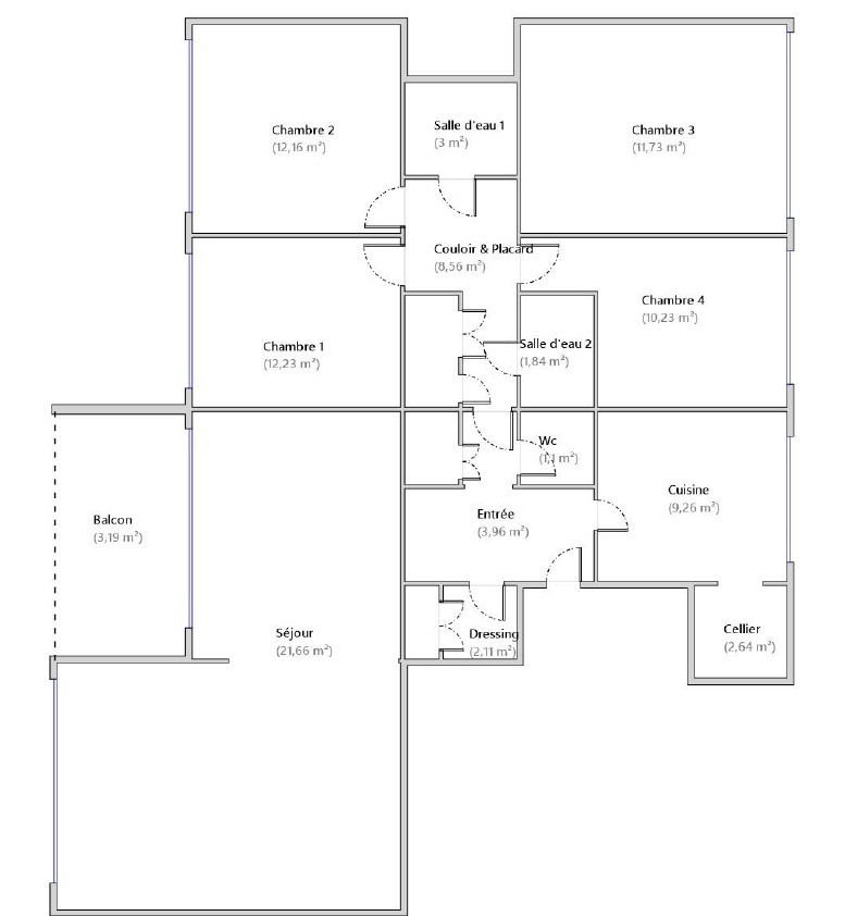 Vente Appartement à Pontoise 5 pièces