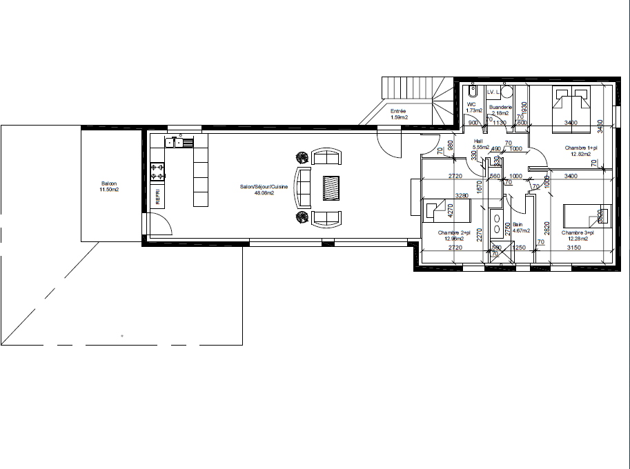 Vente Appartement à Olemps 7 pièces