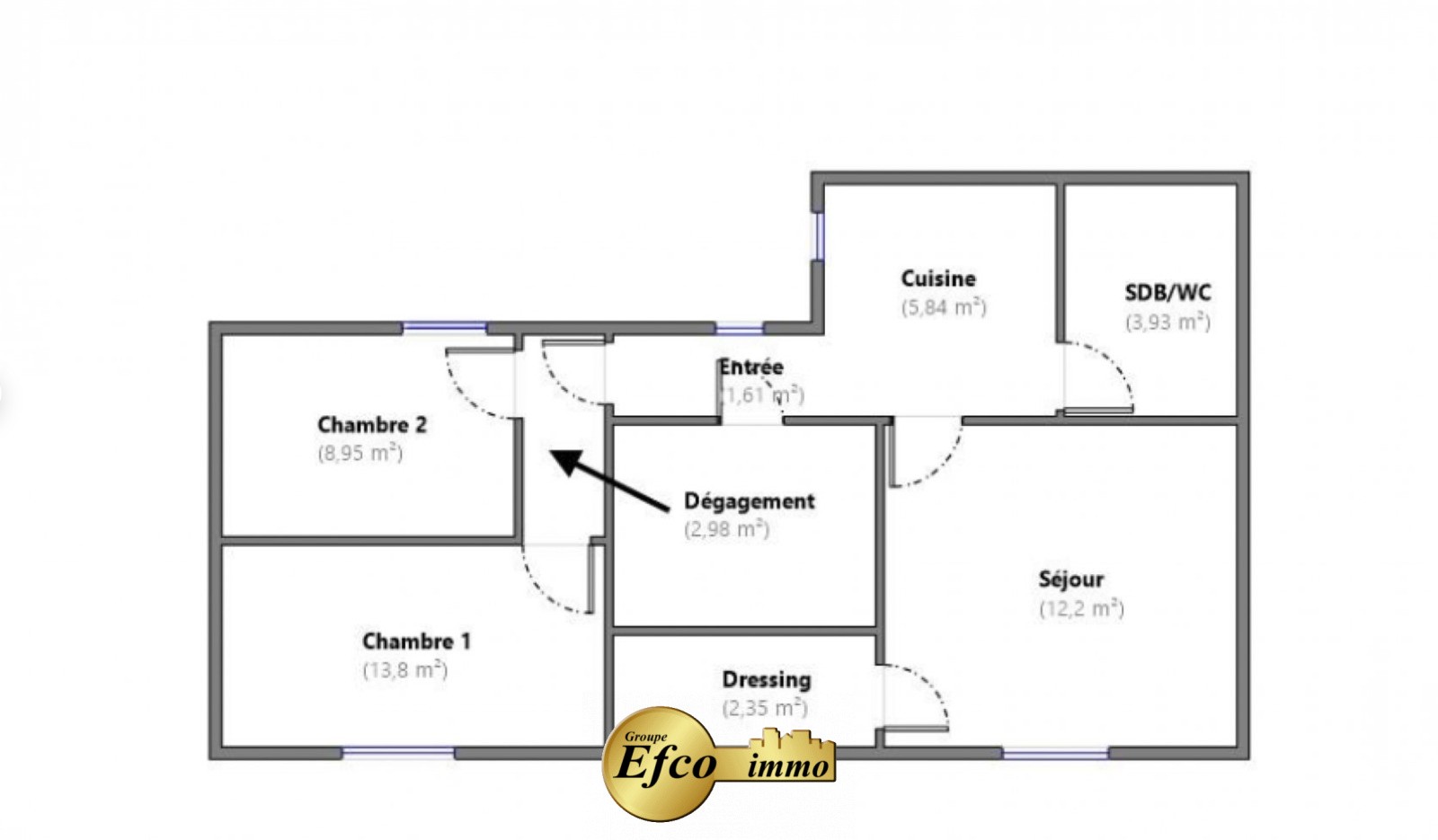 Vente Appartement à Torcy 3 pièces