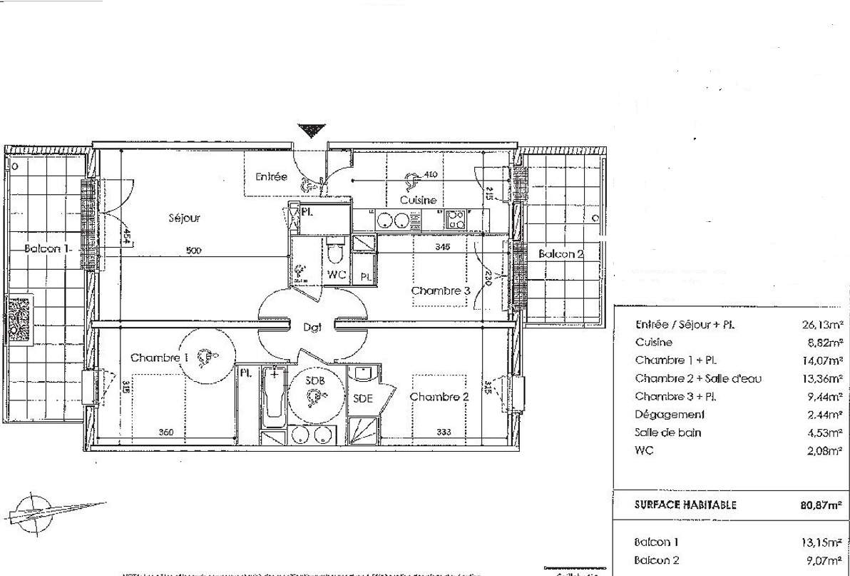 Vente Appartement à Colomiers 4 pièces