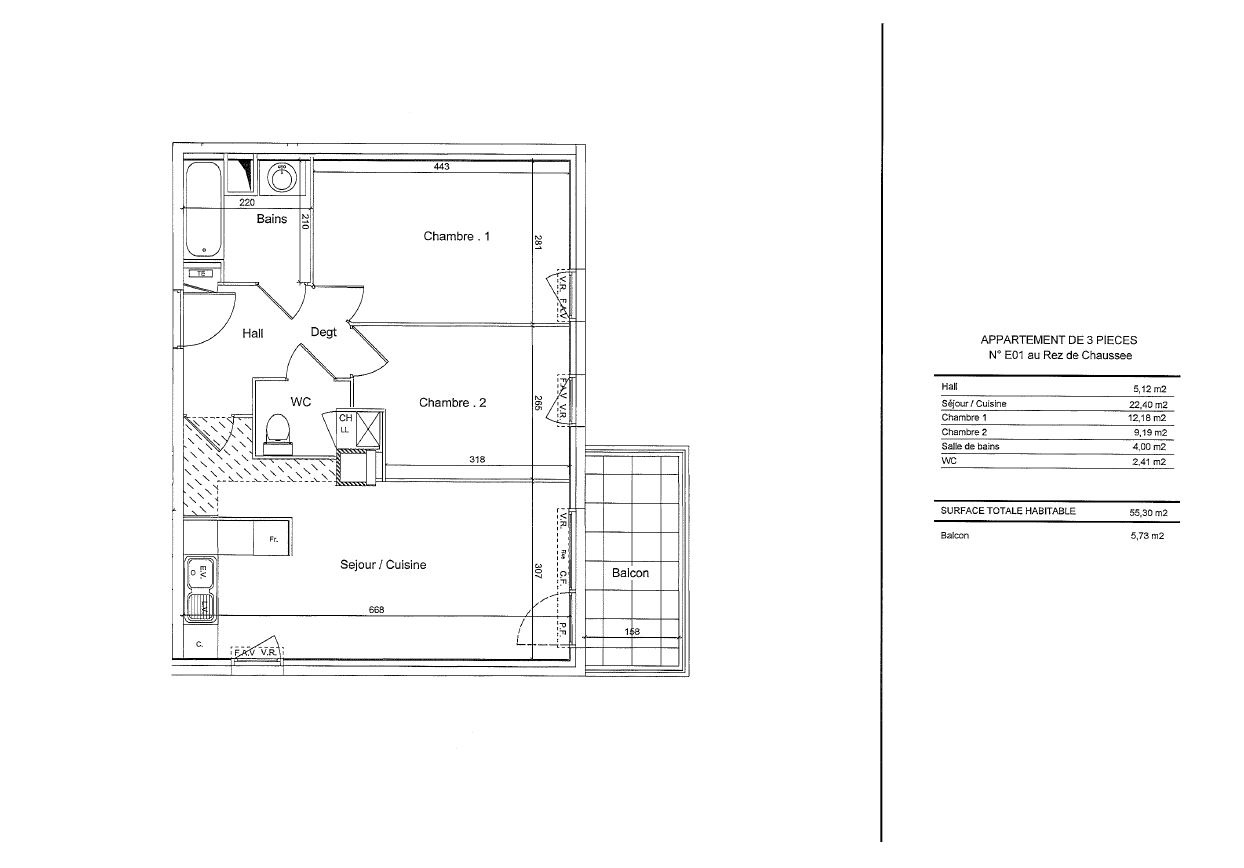 Vente Appartement à Lyon 7e arrondissement 3 pièces