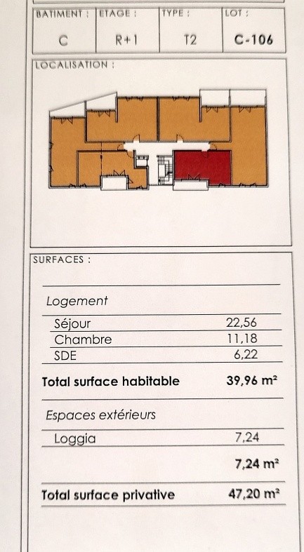 Vente Appartement à Orange 2 pièces