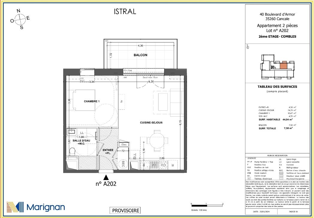 Vente Appartement à Fougères 2 pièces