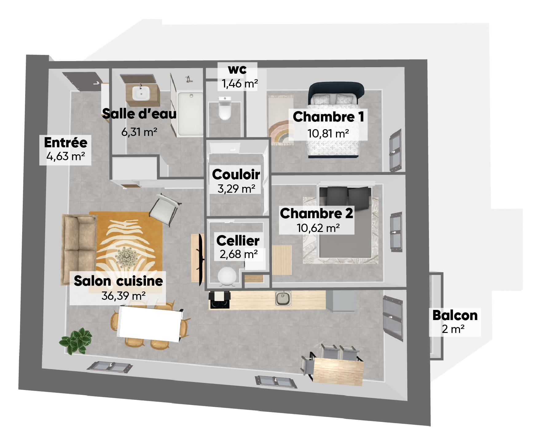 Vente Appartement à Jonquières 3 pièces