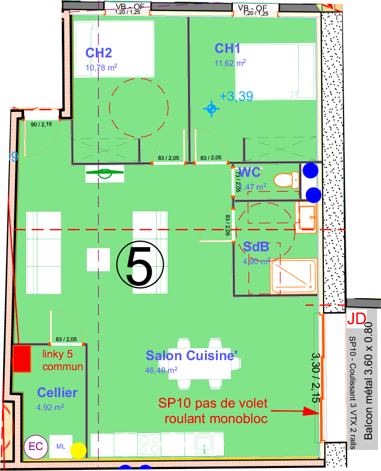 Vente Appartement à Jonquières 3 pièces