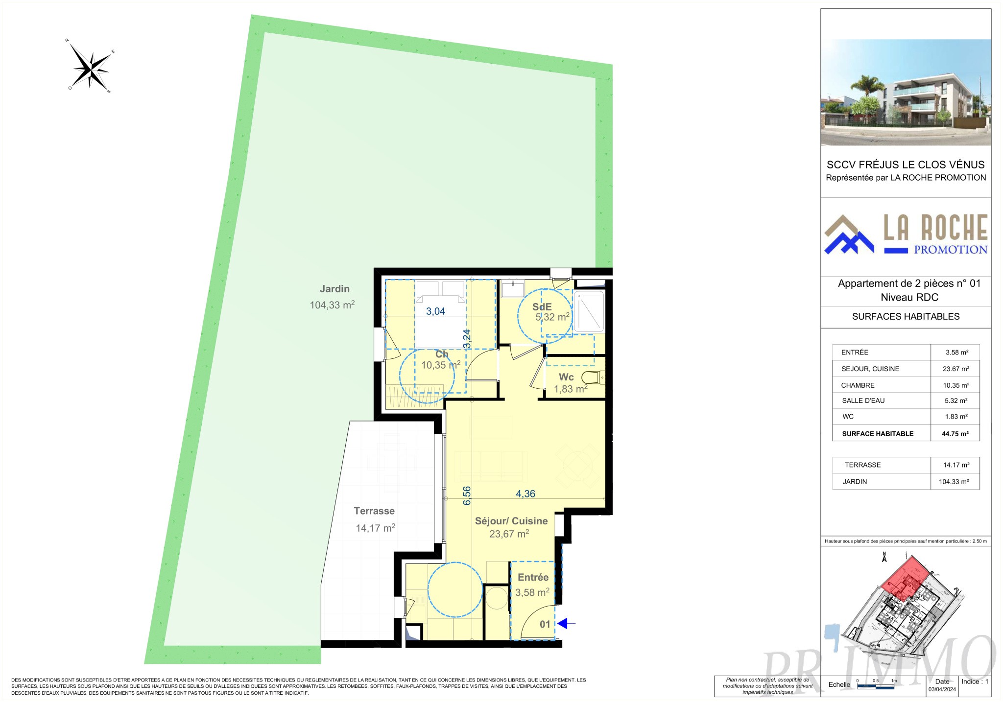 Vente Appartement à Fréjus 2 pièces