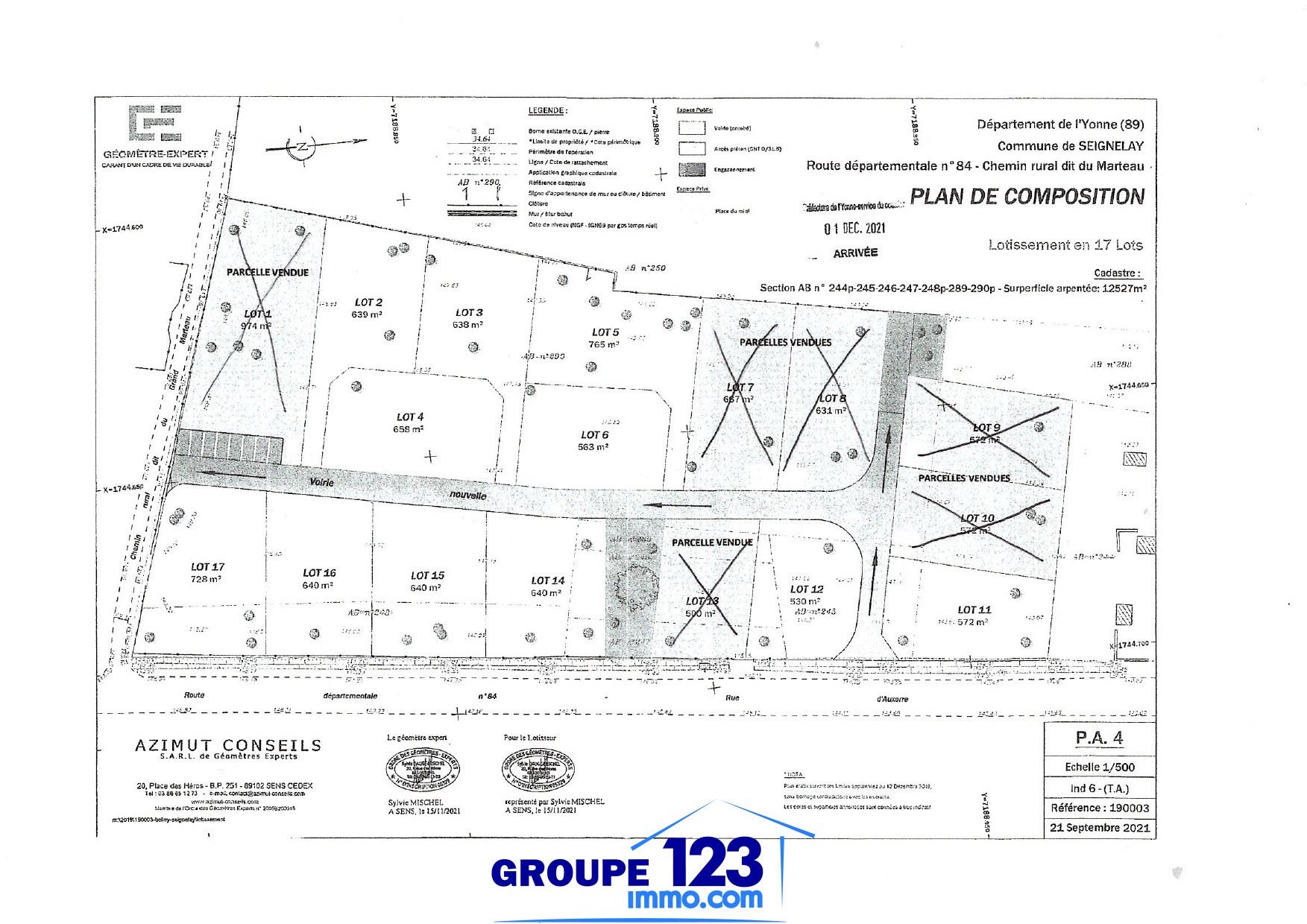 Vente Terrain à Seignelay 0 pièce