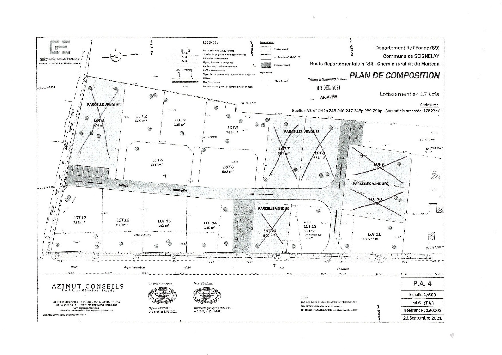 Vente Terrain à Seignelay 0 pièce