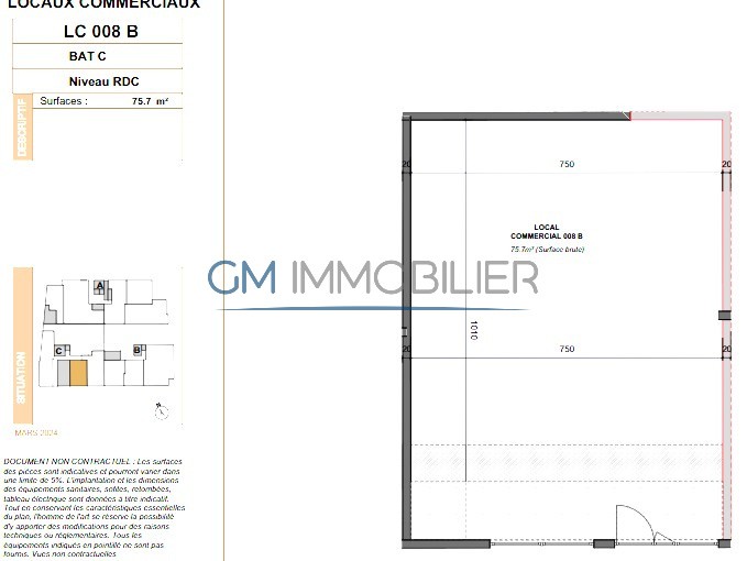 Vente Bureau / Commerce à la Talaudière 3 pièces