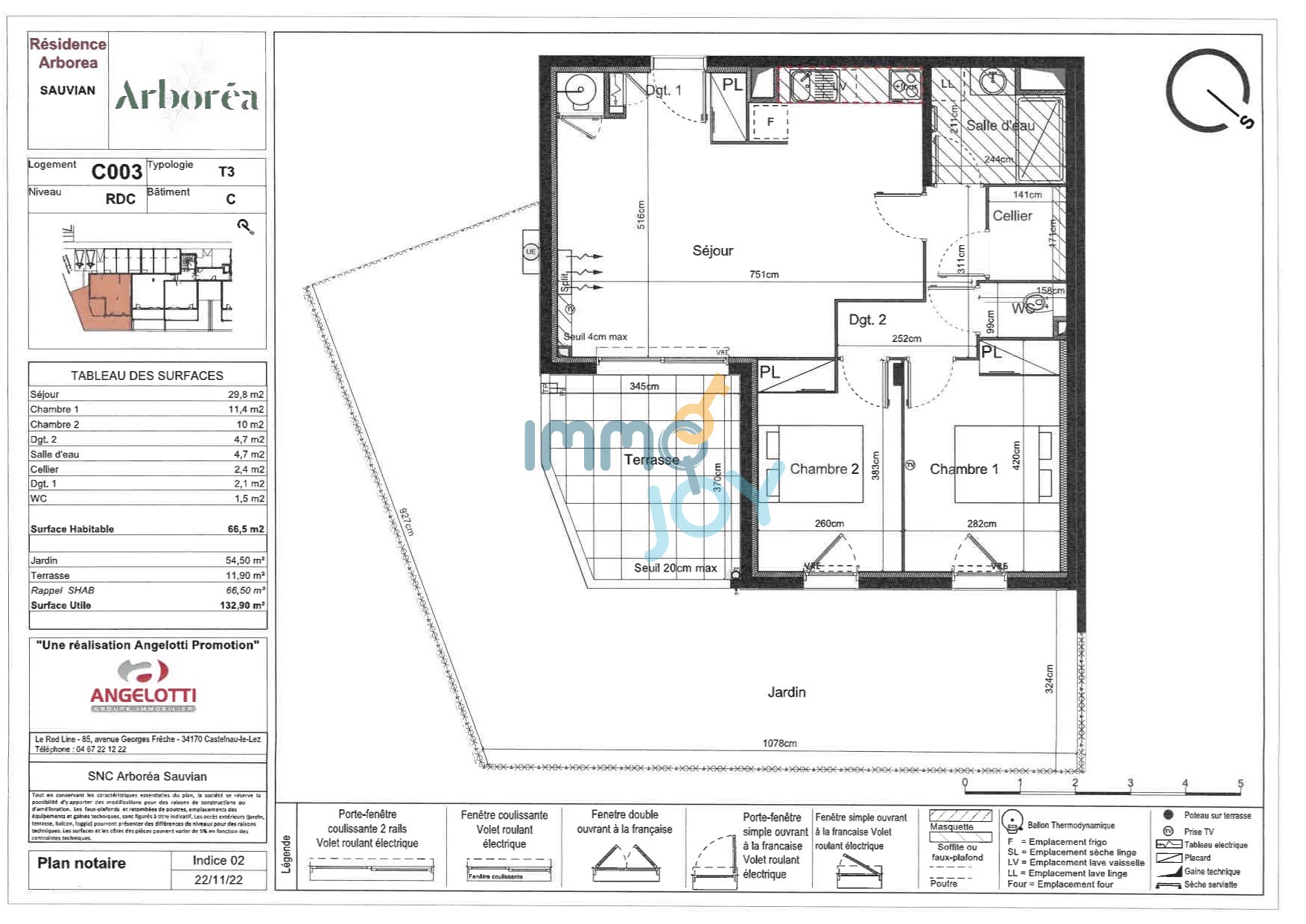 Vente Appartement à Sauvian 3 pièces