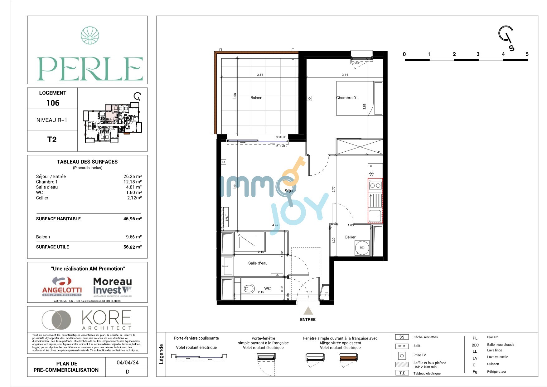 Vente Appartement à Marseillan 2 pièces