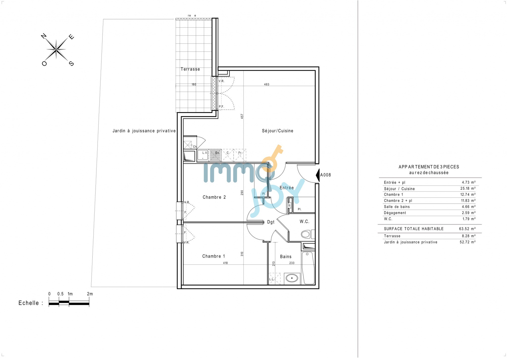 Vente Appartement à Saint-Orens-de-Gameville 3 pièces