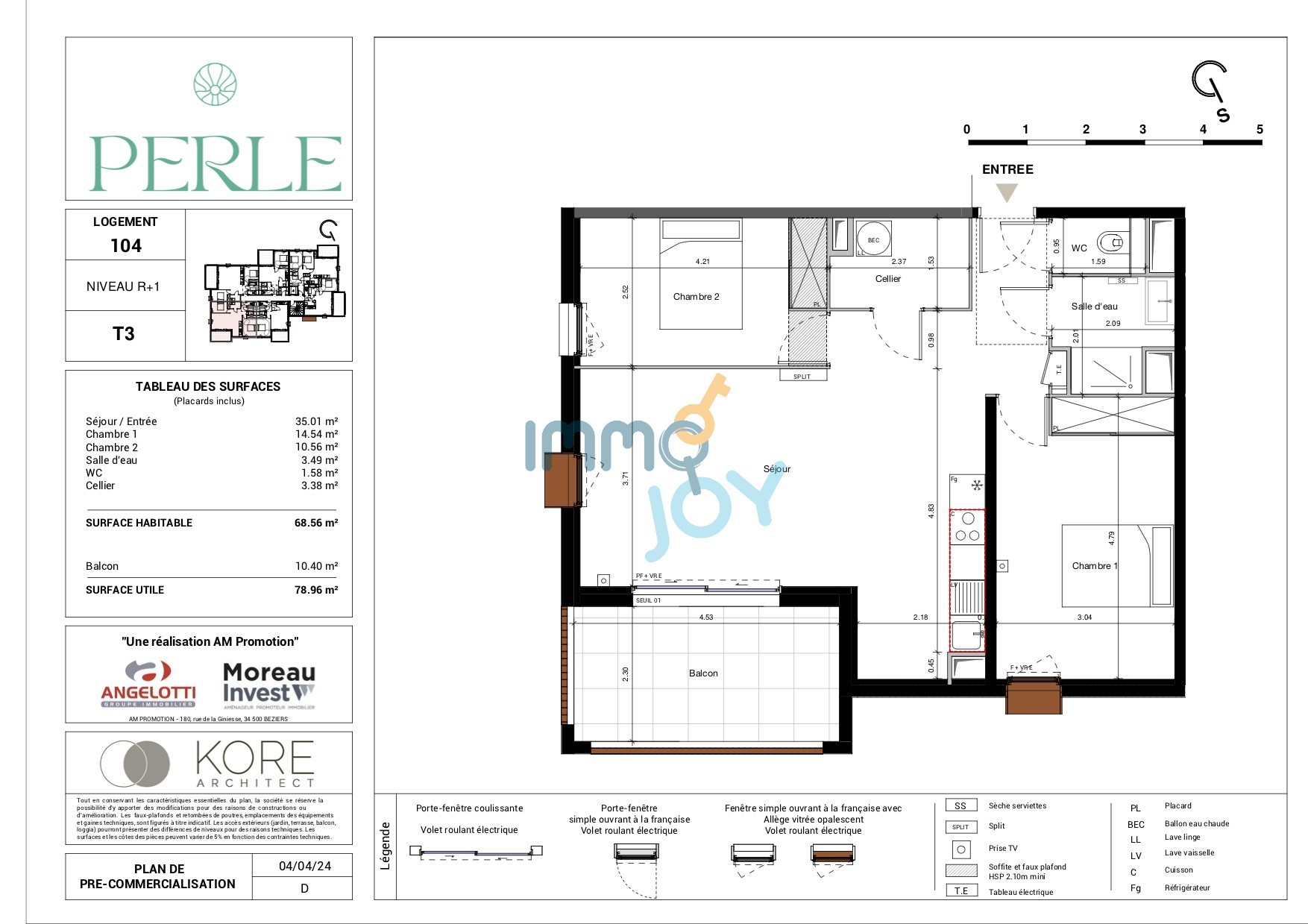 Vente Appartement à Marseillan 3 pièces