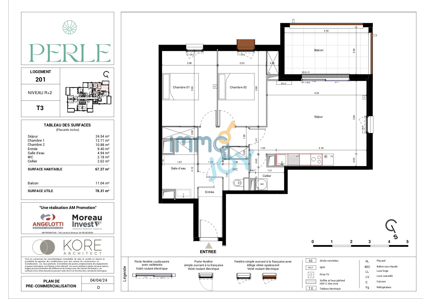 Vente Appartement à Marseillan 3 pièces