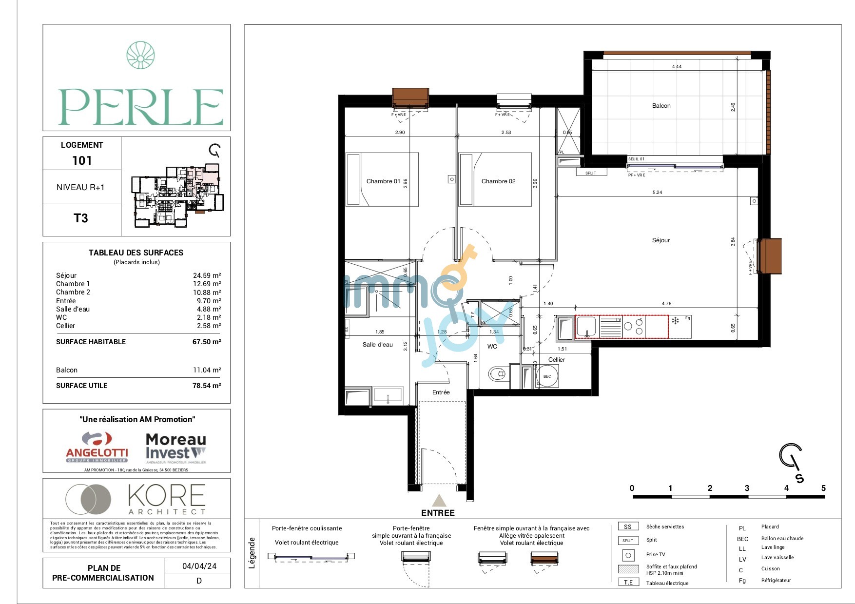 Vente Appartement à Marseillan 3 pièces