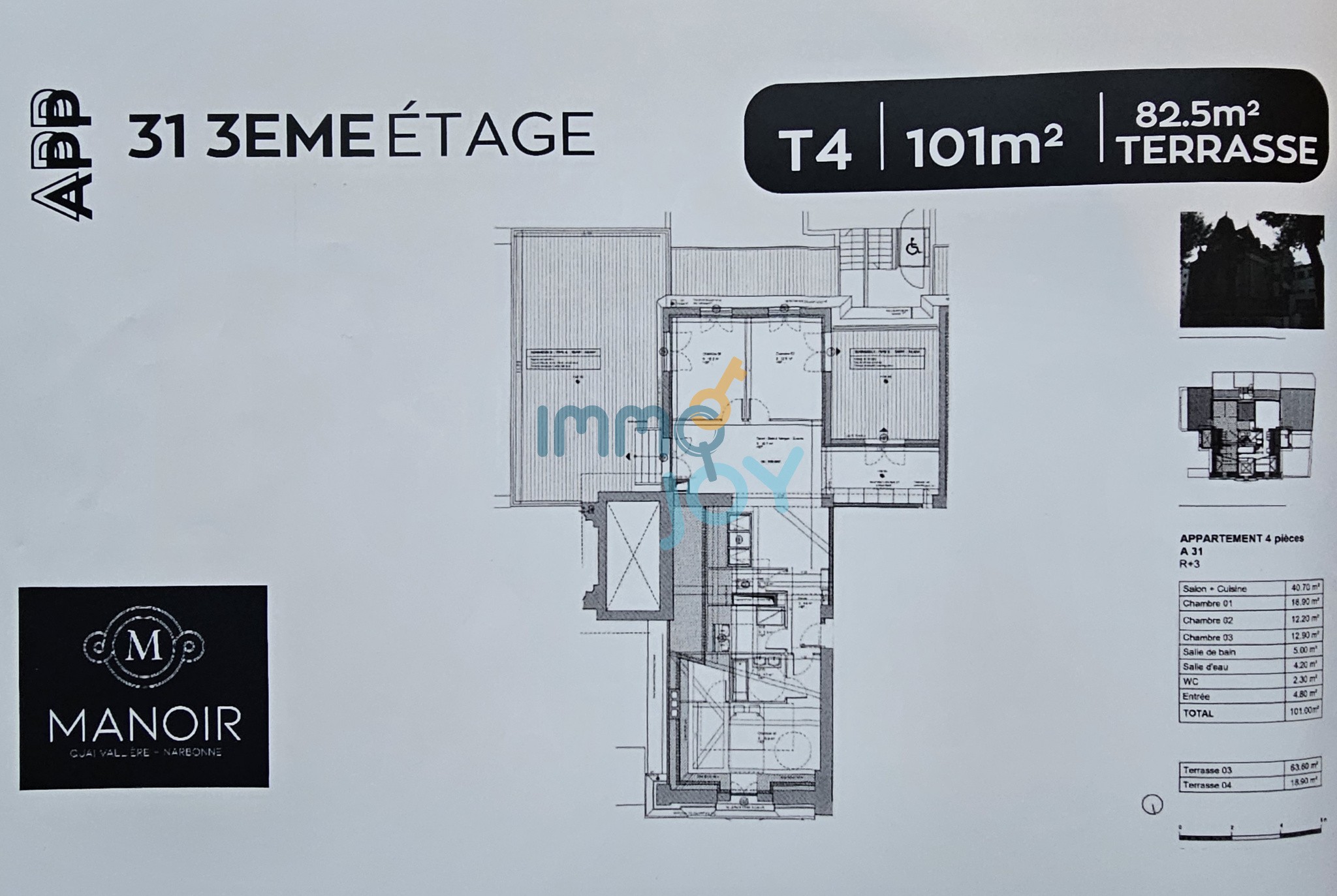 Vente Appartement à Narbonne 3 pièces