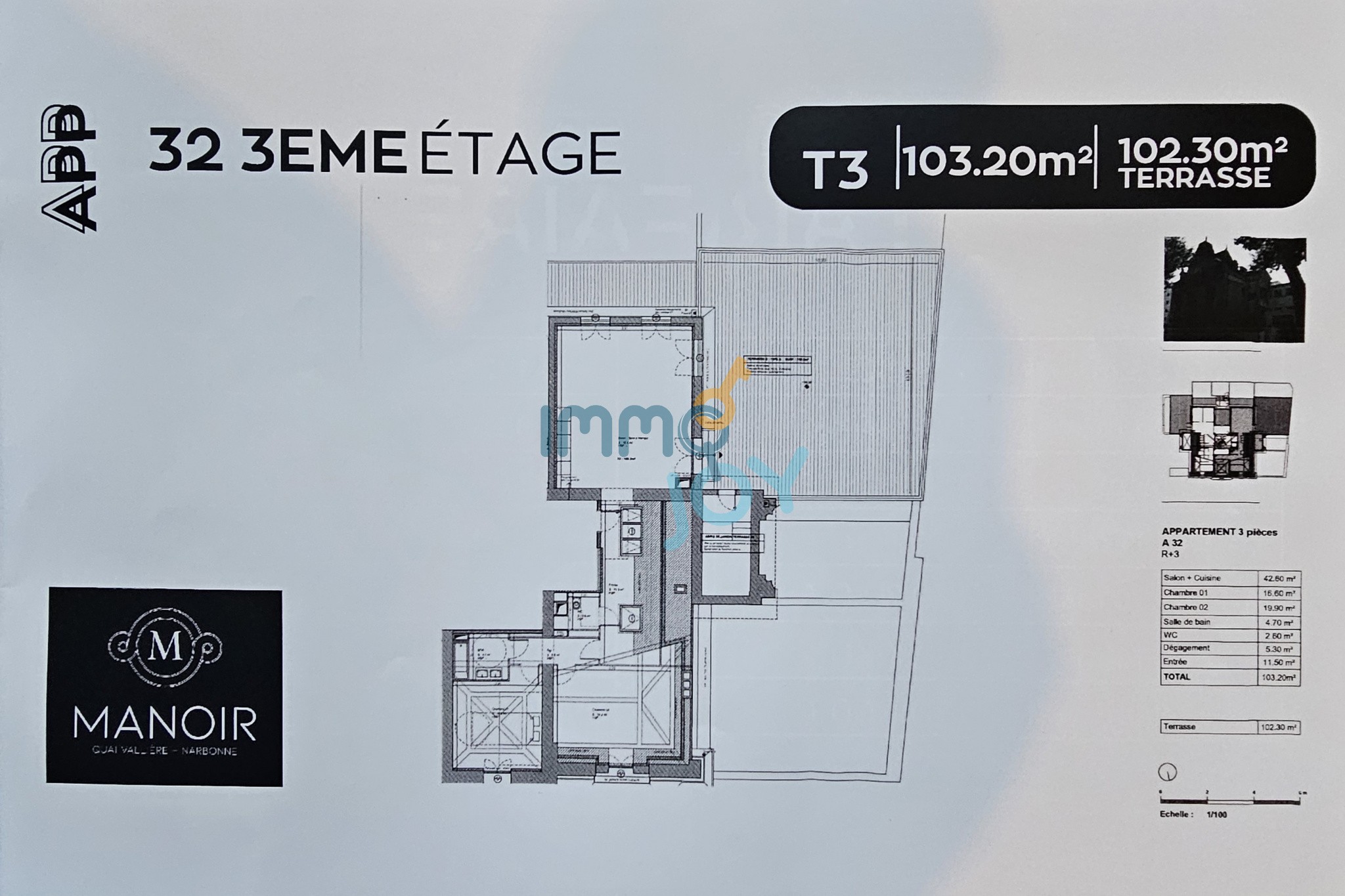 Vente Appartement à Narbonne 3 pièces