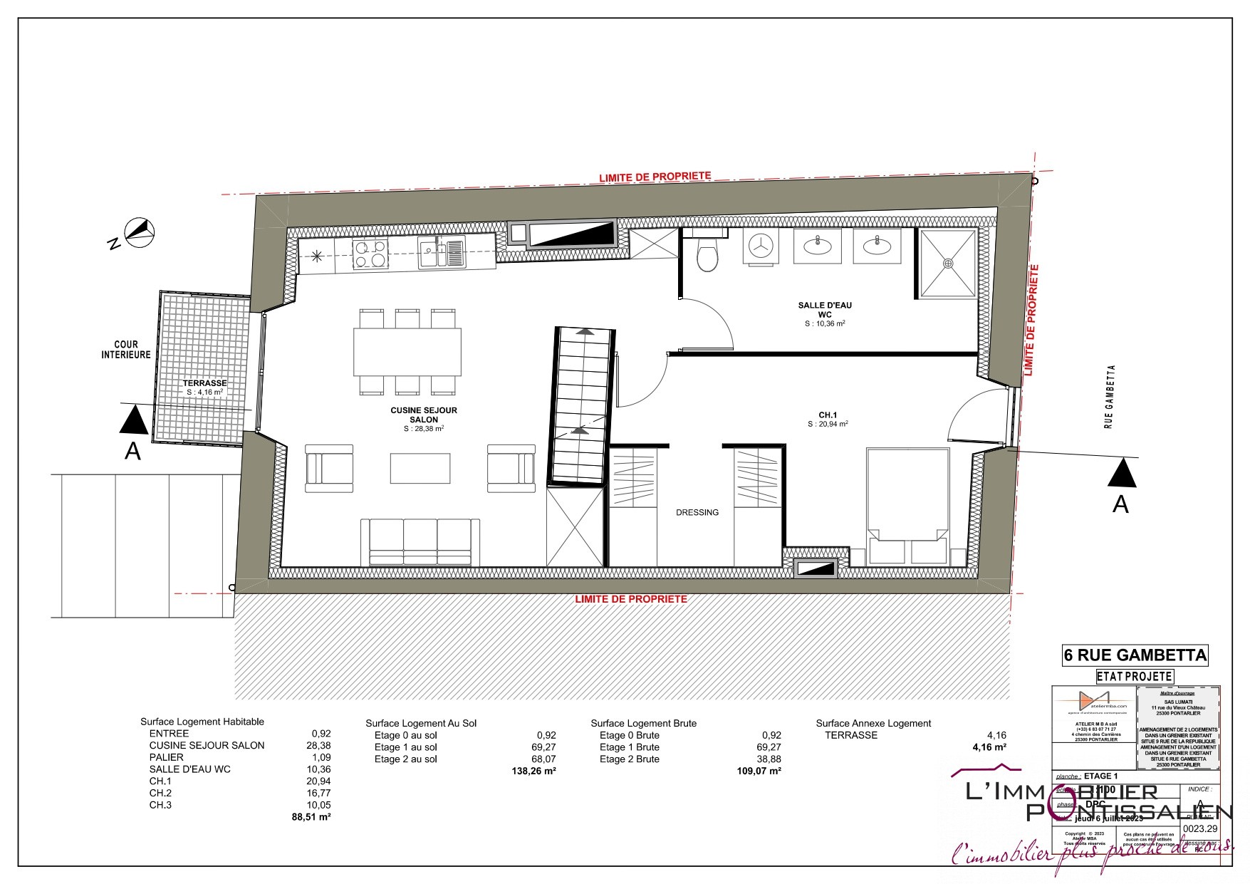 Vente Appartement à Pontarlier 5 pièces