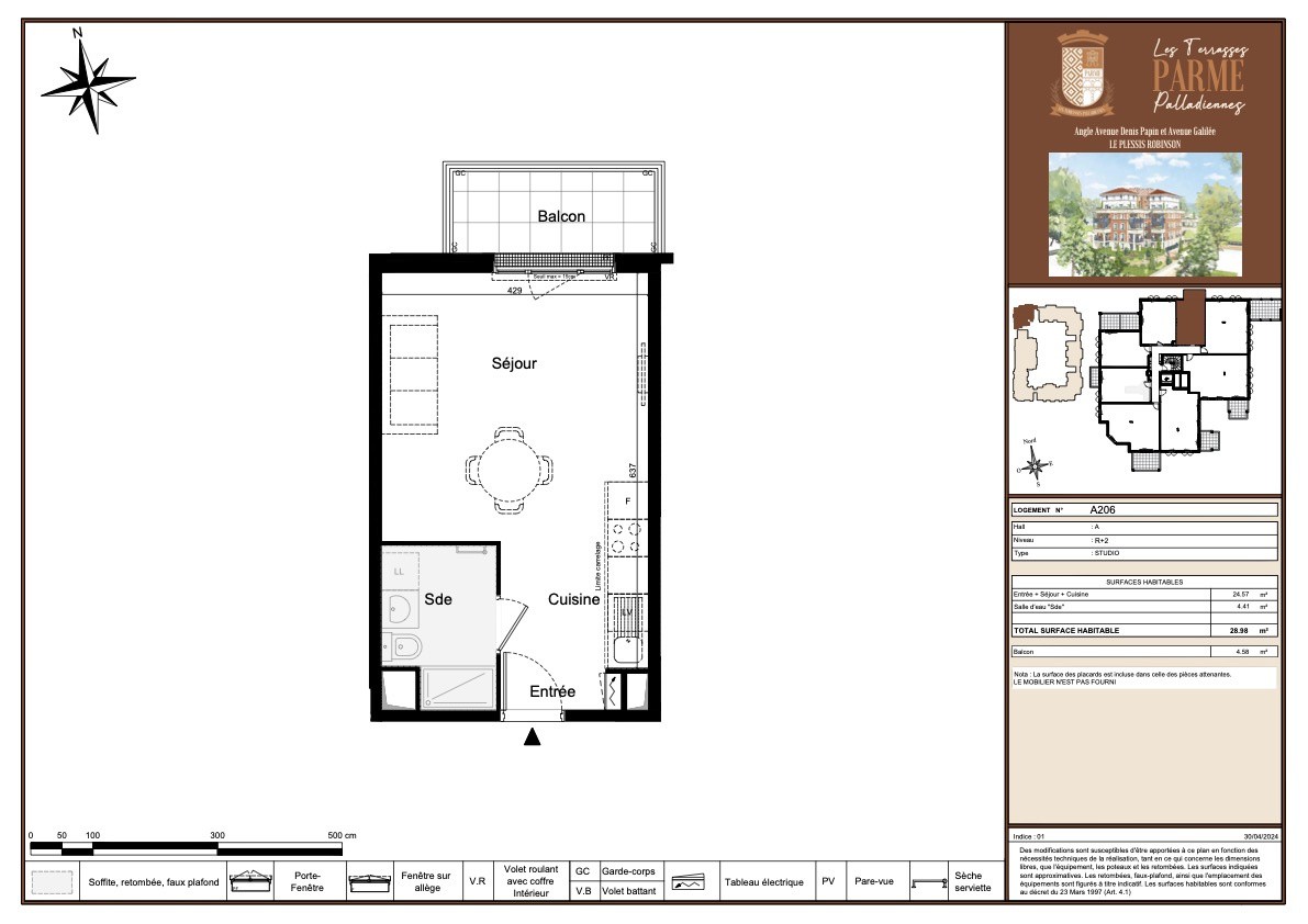 Vente Appartement à le Plessis-Robinson 1 pièce