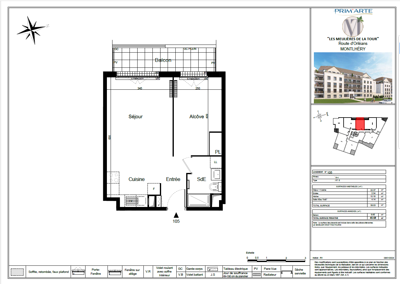 Vente Appartement à Montlhéry 2 pièces