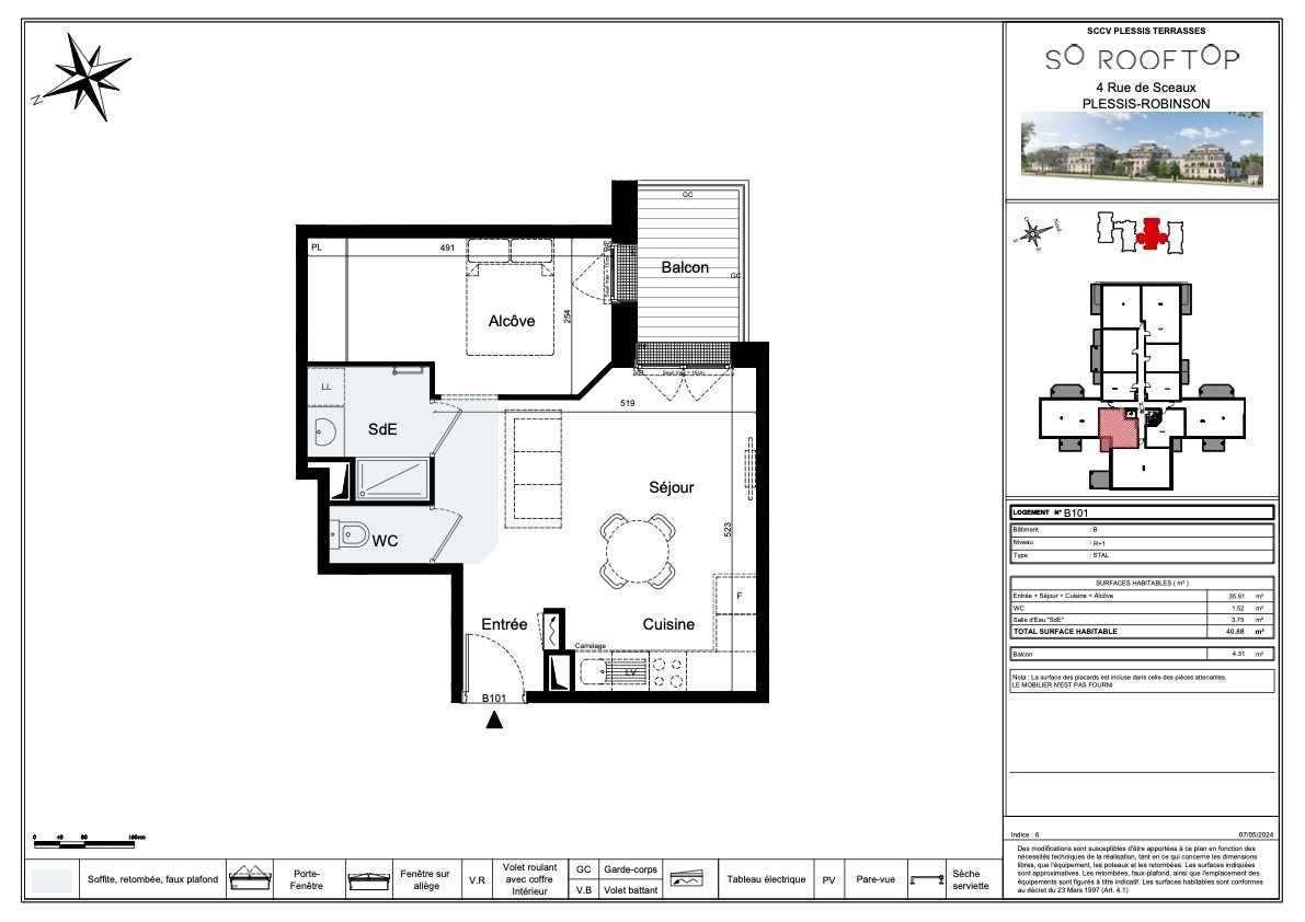 Vente Appartement à le Plessis-Robinson 2 pièces