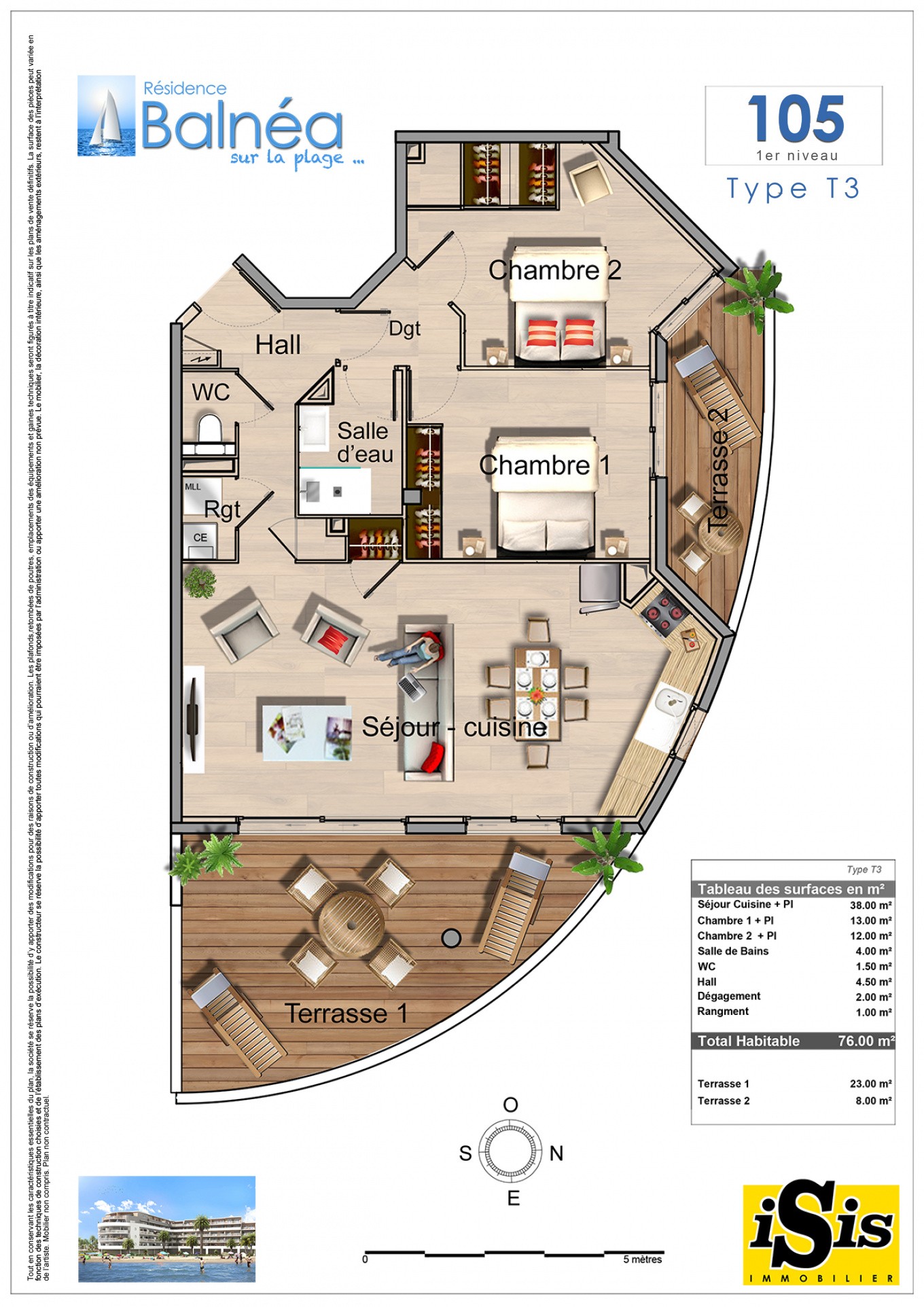 Vente Appartement à Sainte-Marie 3 pièces