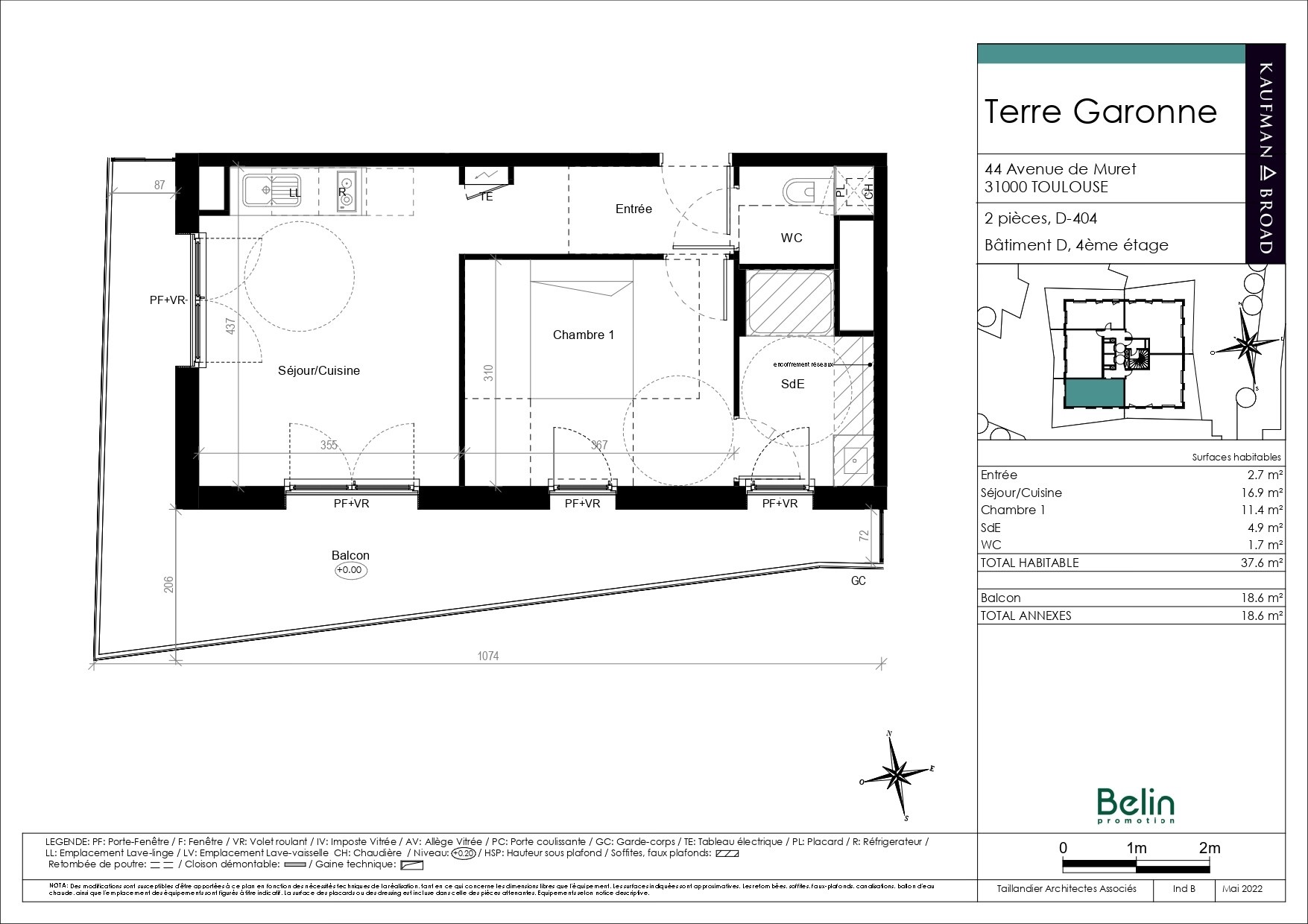 Location Appartement à Toulouse 2 pièces