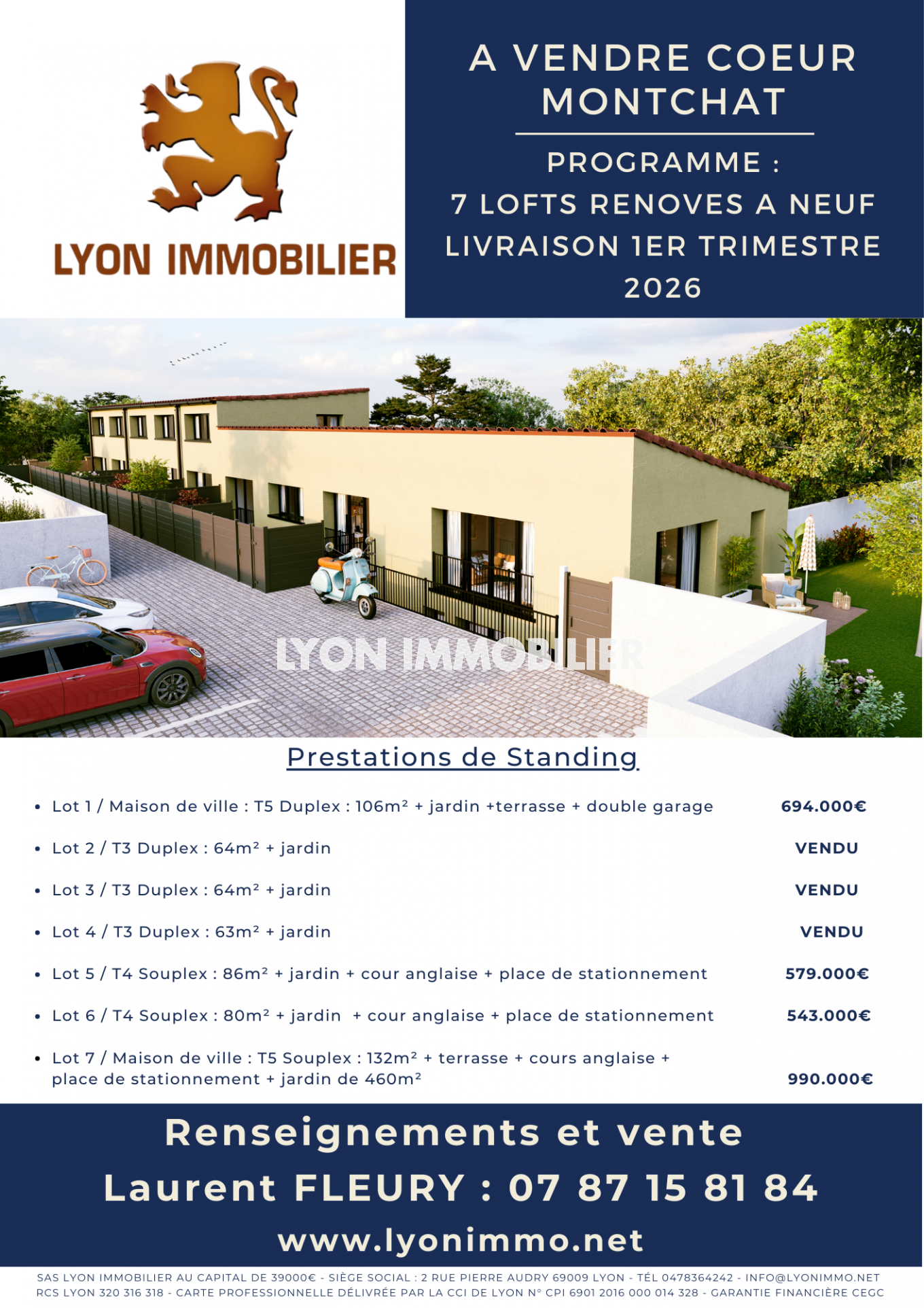 Vente Appartement à Lyon 3e arrondissement 4 pièces