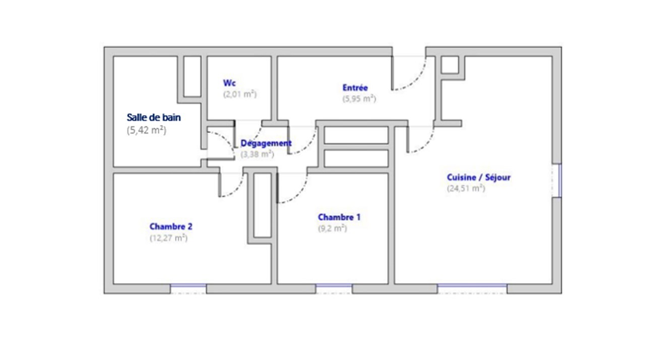 Vente Appartement à Bourgoin-Jallieu 3 pièces