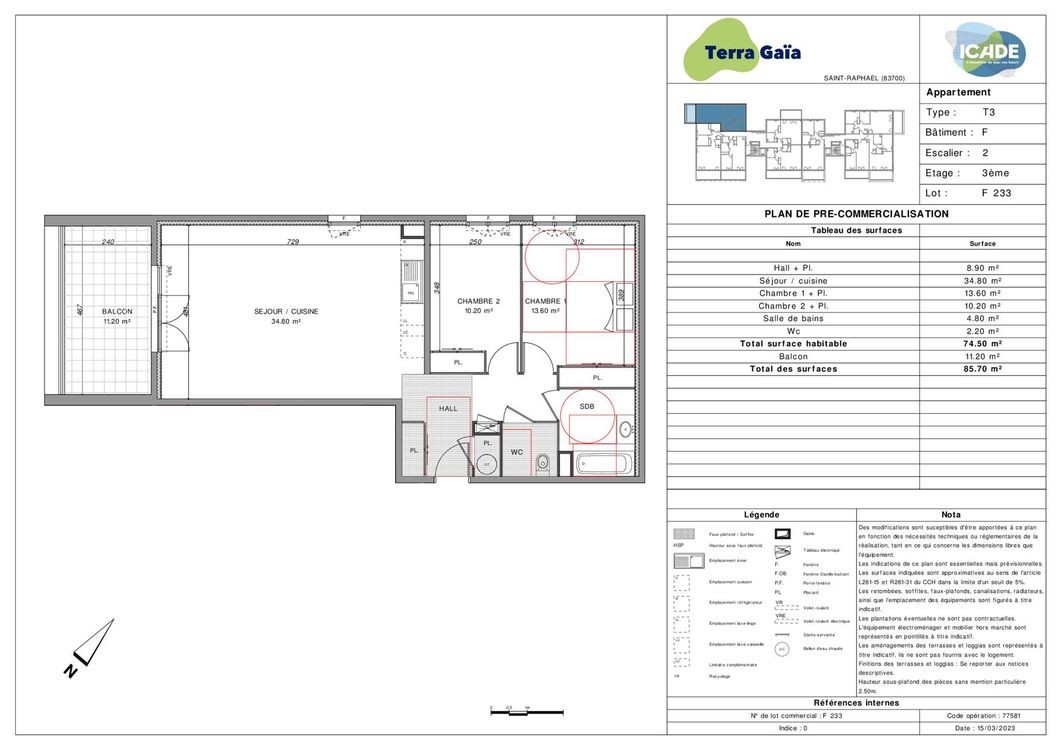 Neuf Appartement à Saint-Raphaël 3 pièces