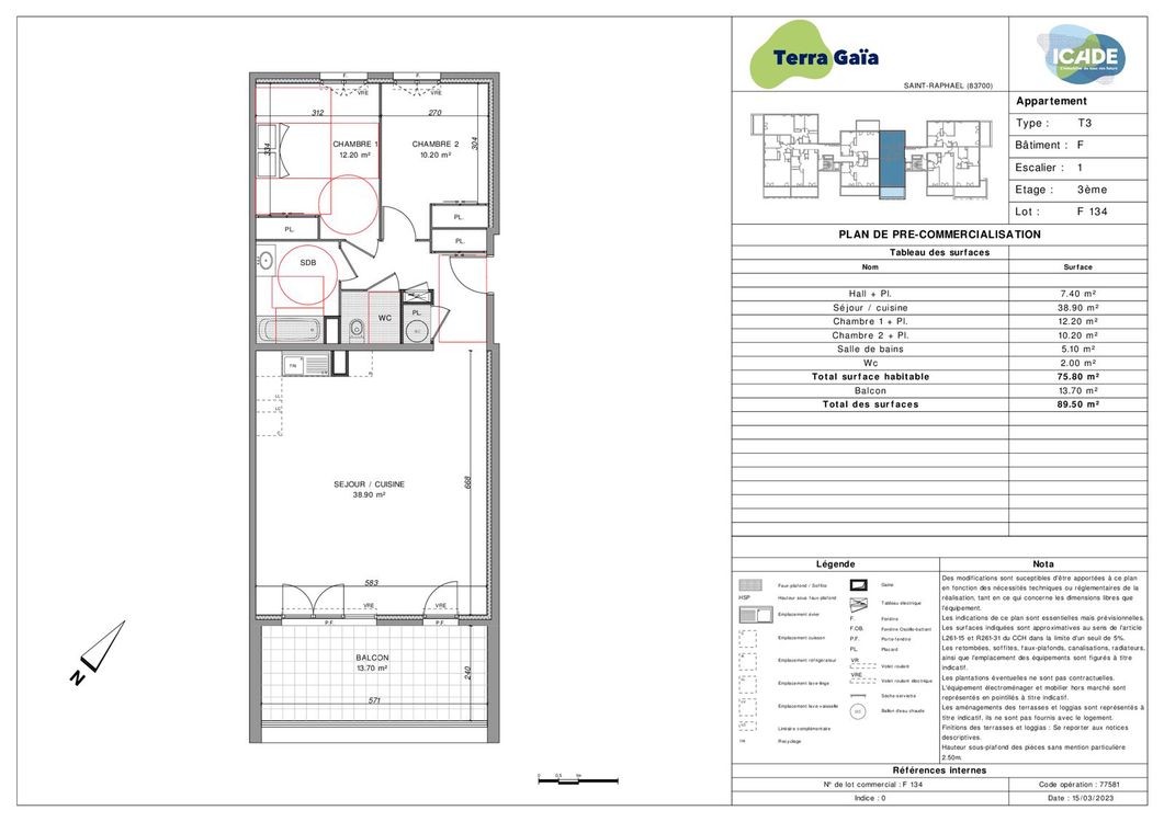 Neuf Appartement à Saint-Raphaël 3 pièces