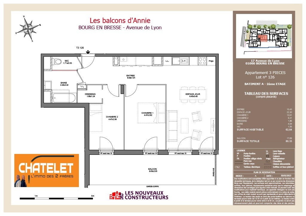 Vente Appartement à Bourg-en-Bresse 2 pièces