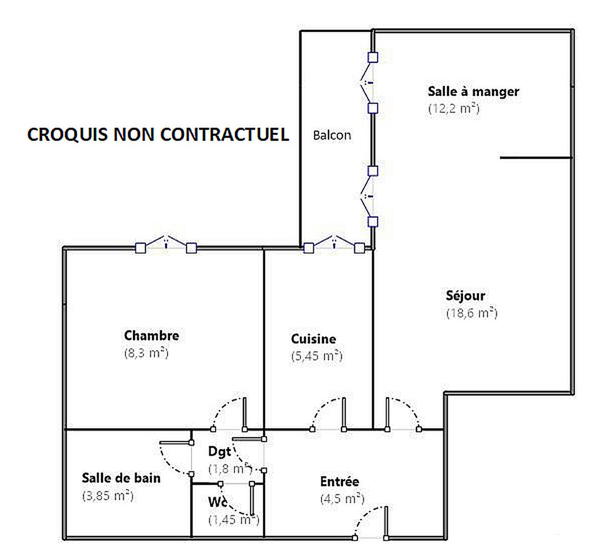 Vente Appartement à Courbevoie 3 pièces