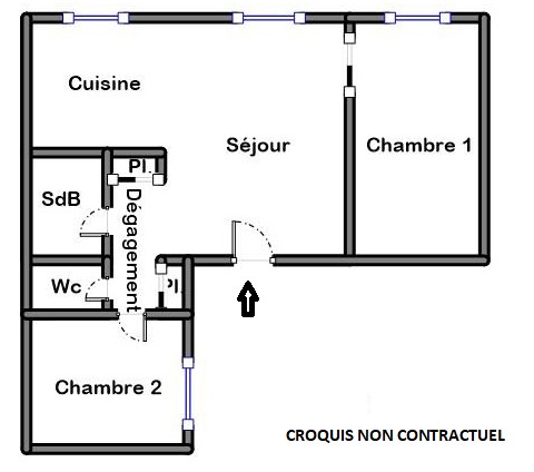 Vente Appartement à Courbevoie 3 pièces