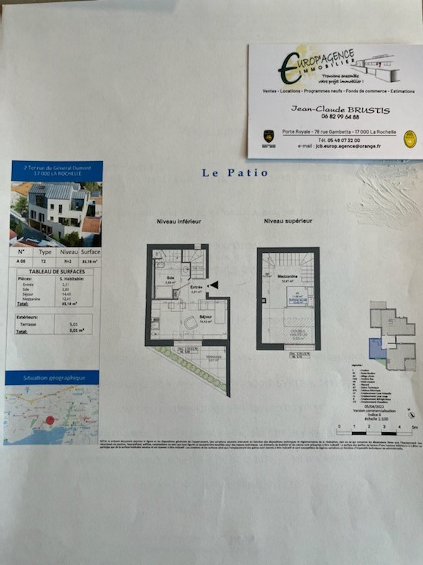 Vente Appartement à la Rochelle 2 pièces