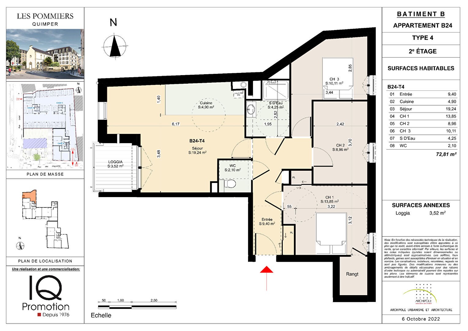 Vente Appartement à Quimper 4 pièces