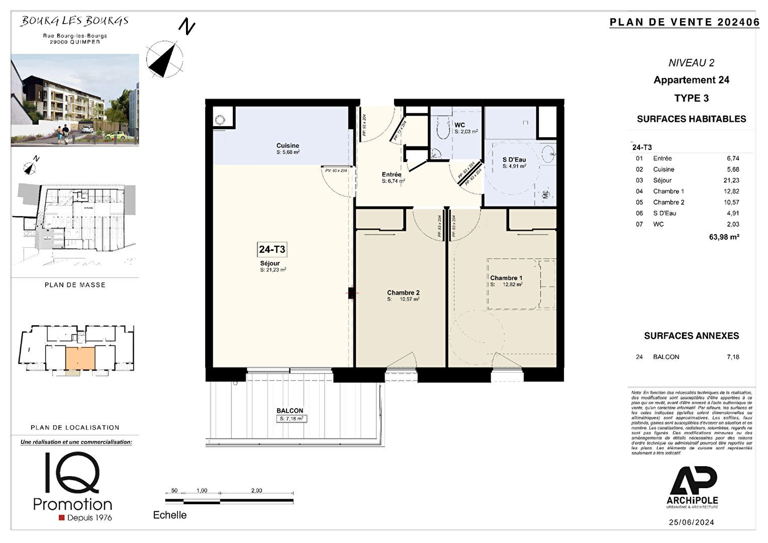 Vente Appartement à Quimper 3 pièces