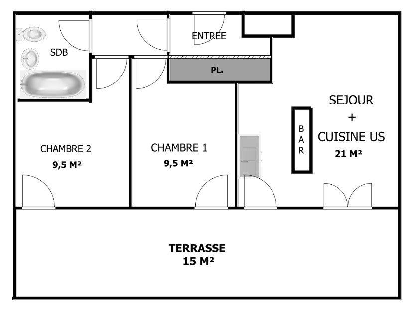 Vente Appartement à Cergy 3 pièces