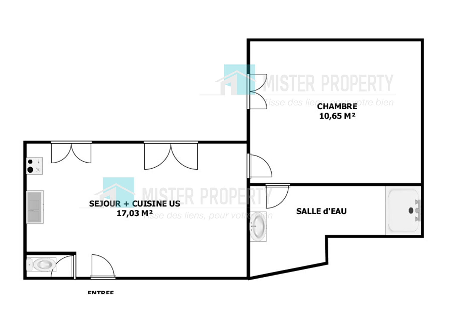 Vente Appartement à Paris Batignolles-Monceaux 17e arrondissement 2 pièces