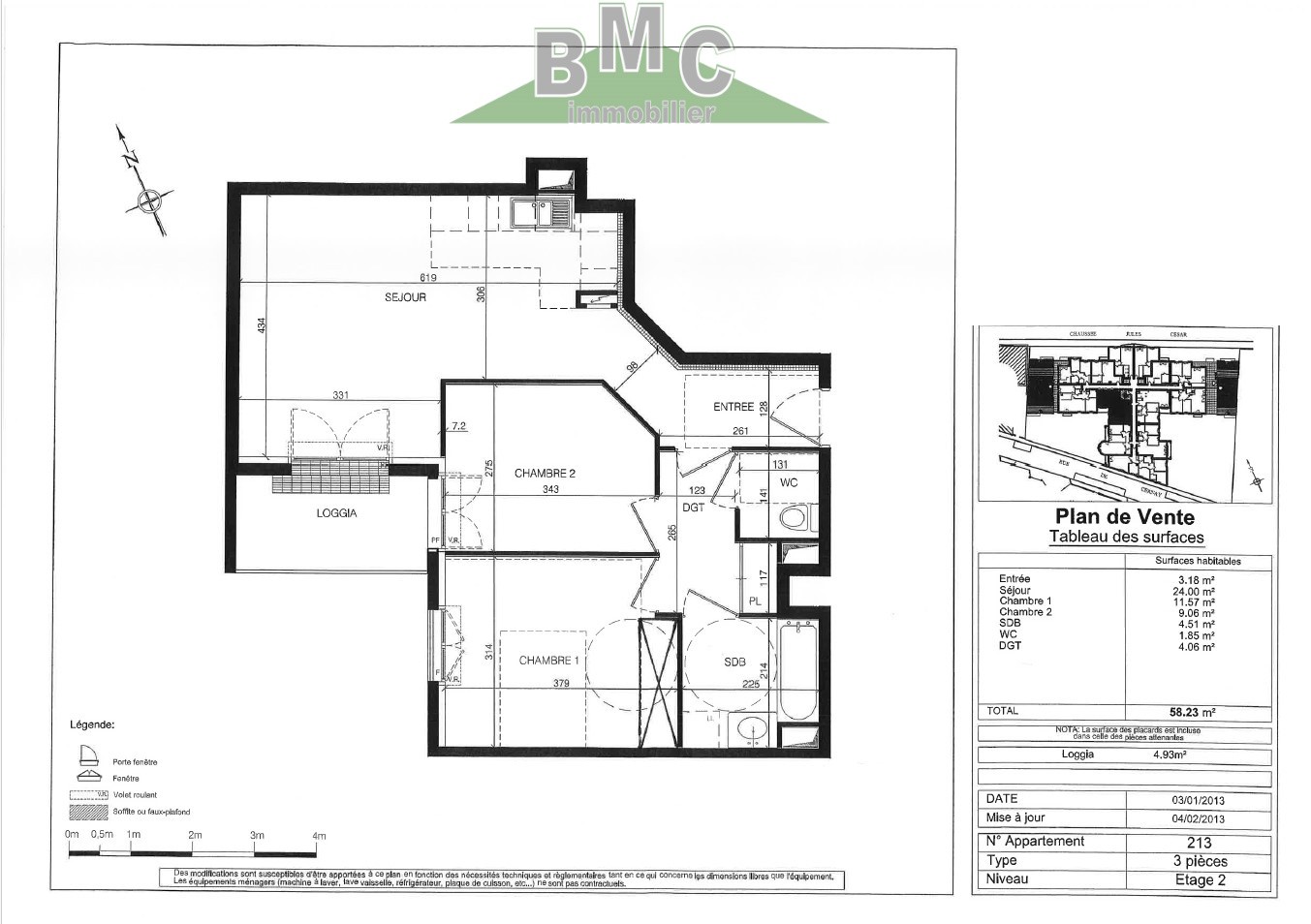 Vente Appartement à Franconville 3 pièces