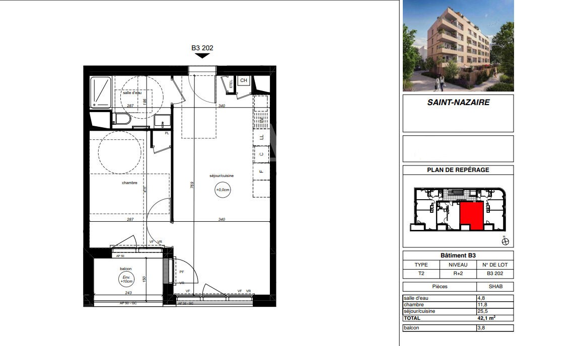 Vente Appartement à Saint-Nazaire 2 pièces