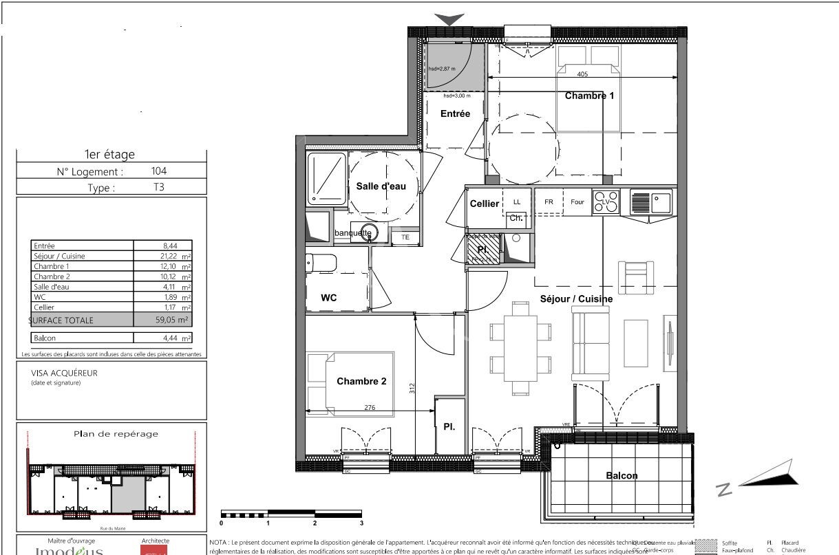 Vente Appartement à Saint-Nazaire 3 pièces