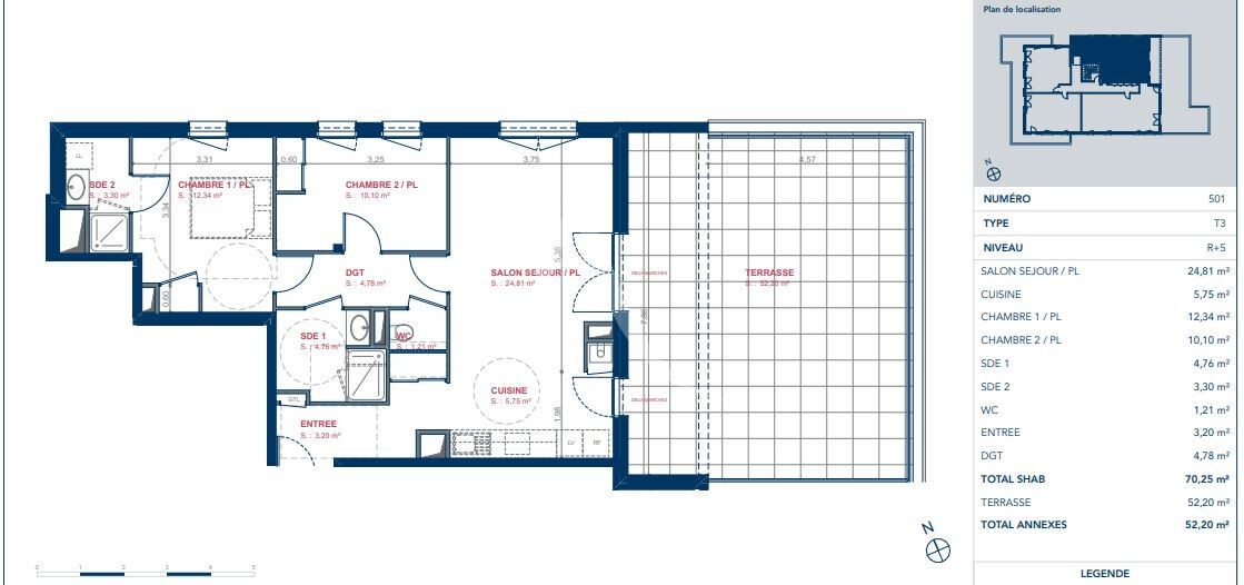 Vente Appartement à Laval 3 pièces