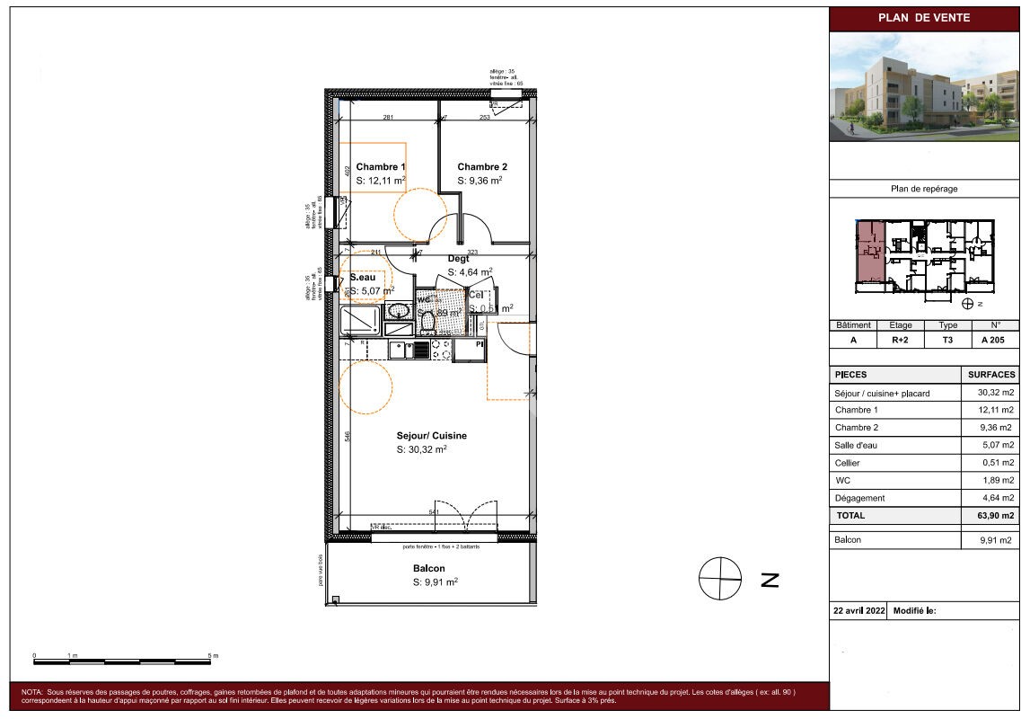 Vente Appartement à Angers 3 pièces