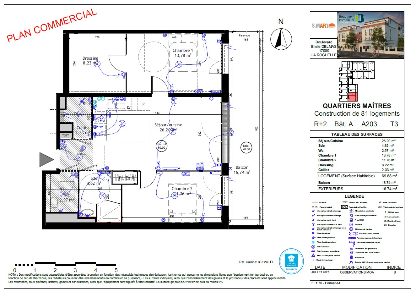 Neuf Appartement à la Rochelle 3 pièces