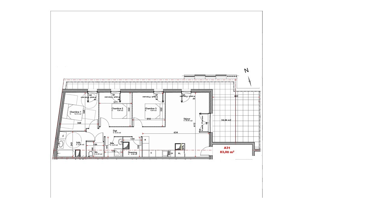 Location Appartement à Meaux 3 pièces