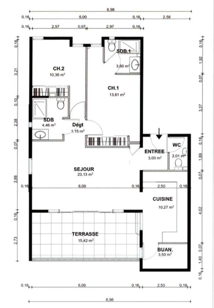 Location Appartement à le Lamentin 3 pièces