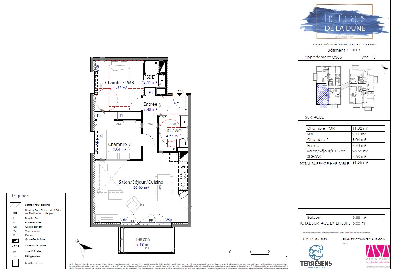 Vente Appartement à Saint-Brevin-les-Pins 3 pièces